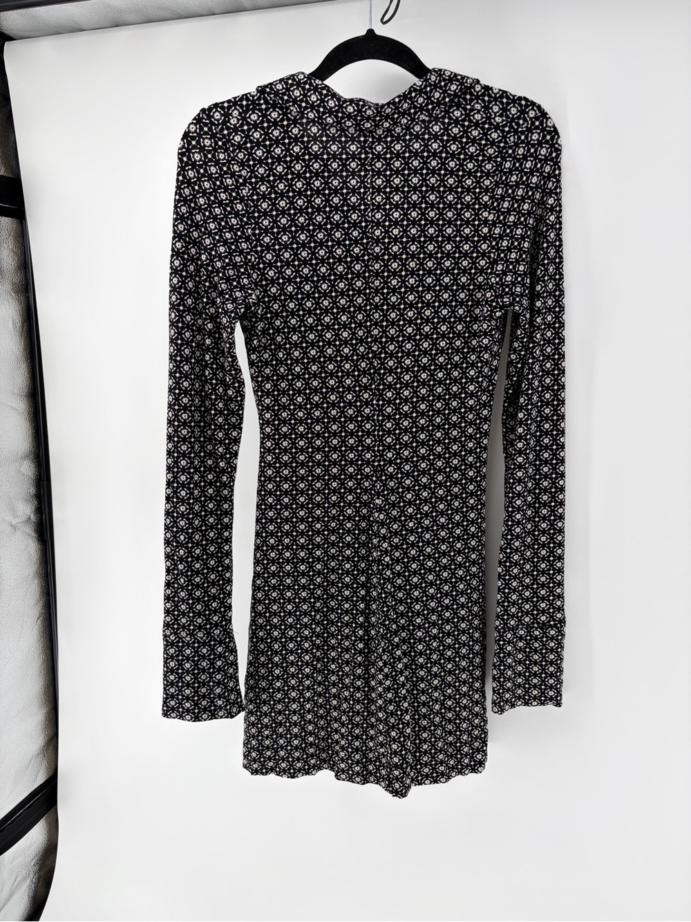 Free People Shayla Button Front Mini Dress Black AOP - Small - - Picture 11 of 15